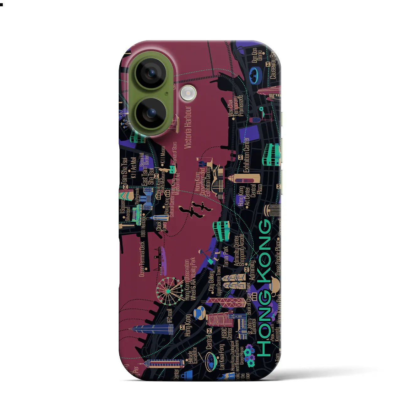 【香港】イラストマップiPhoneケース(バックカバータイプ)