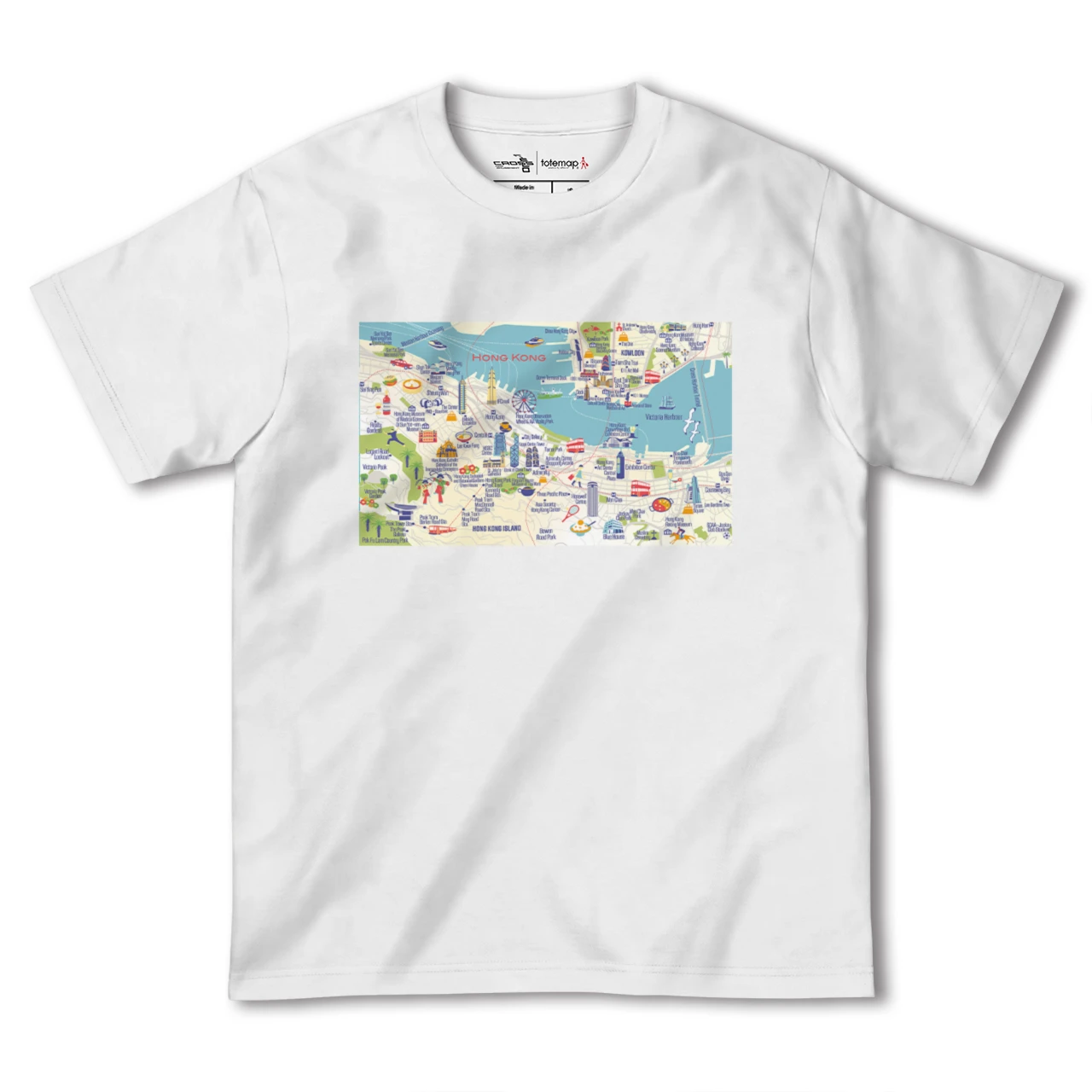 【香港(中華人民共和国)】イラストマップTシャツ