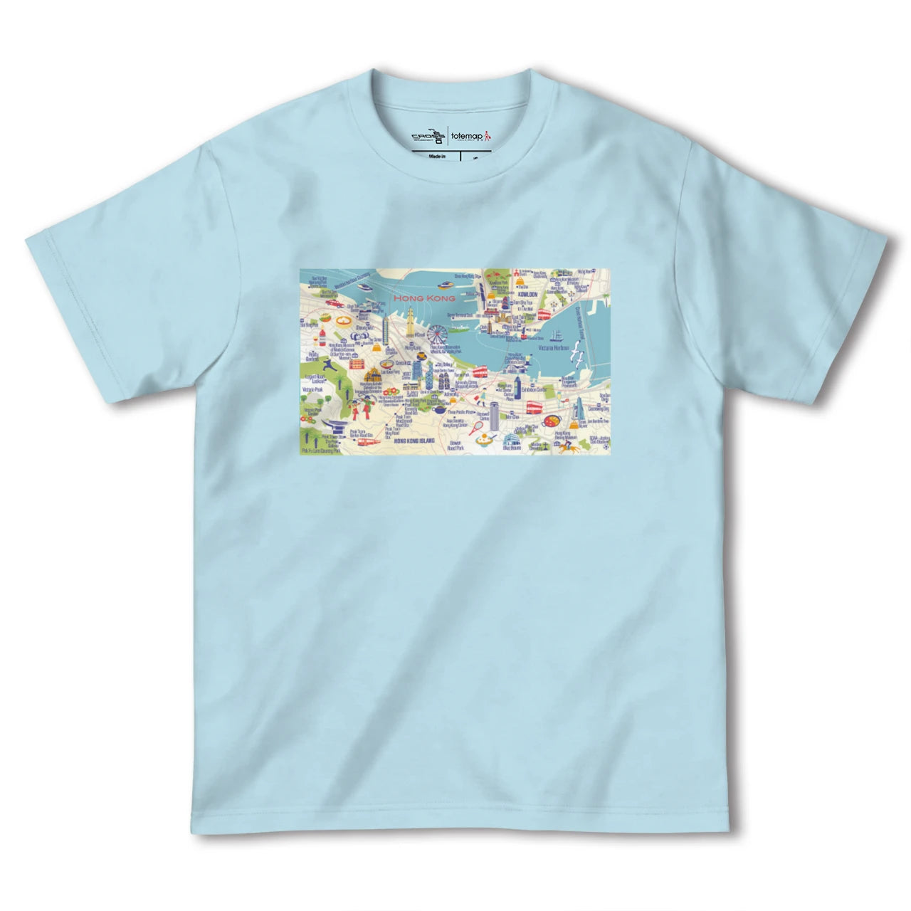 【香港(中華人民共和国)】イラストマップTシャツ