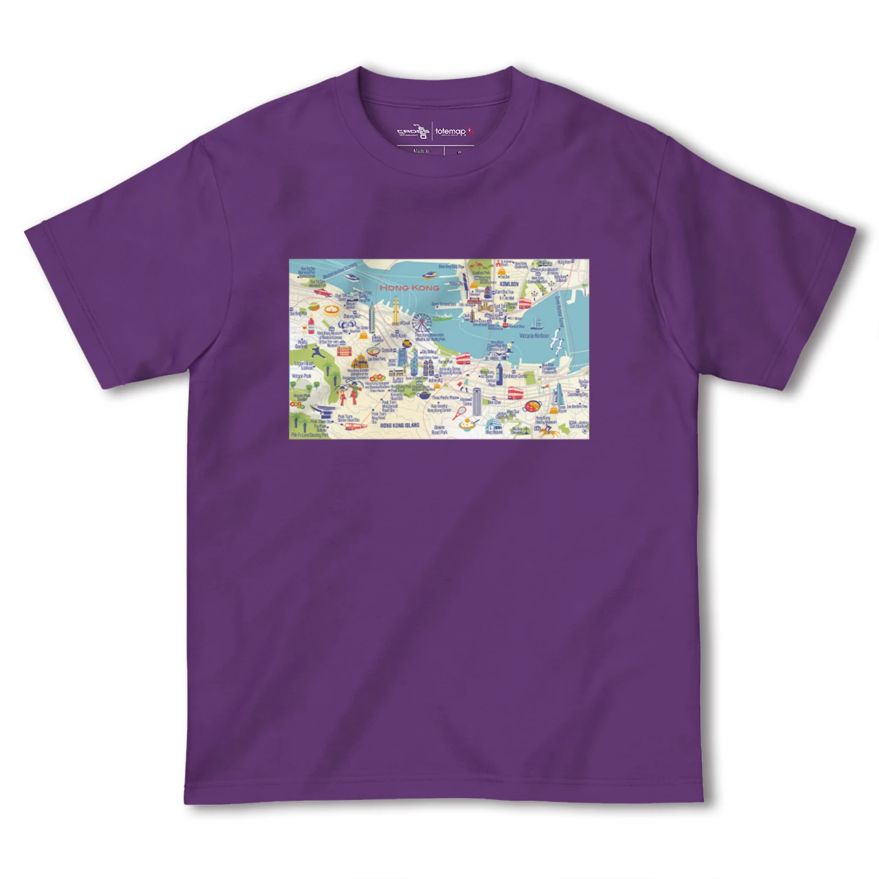 【香港(中華人民共和国)】イラストマップTシャツ