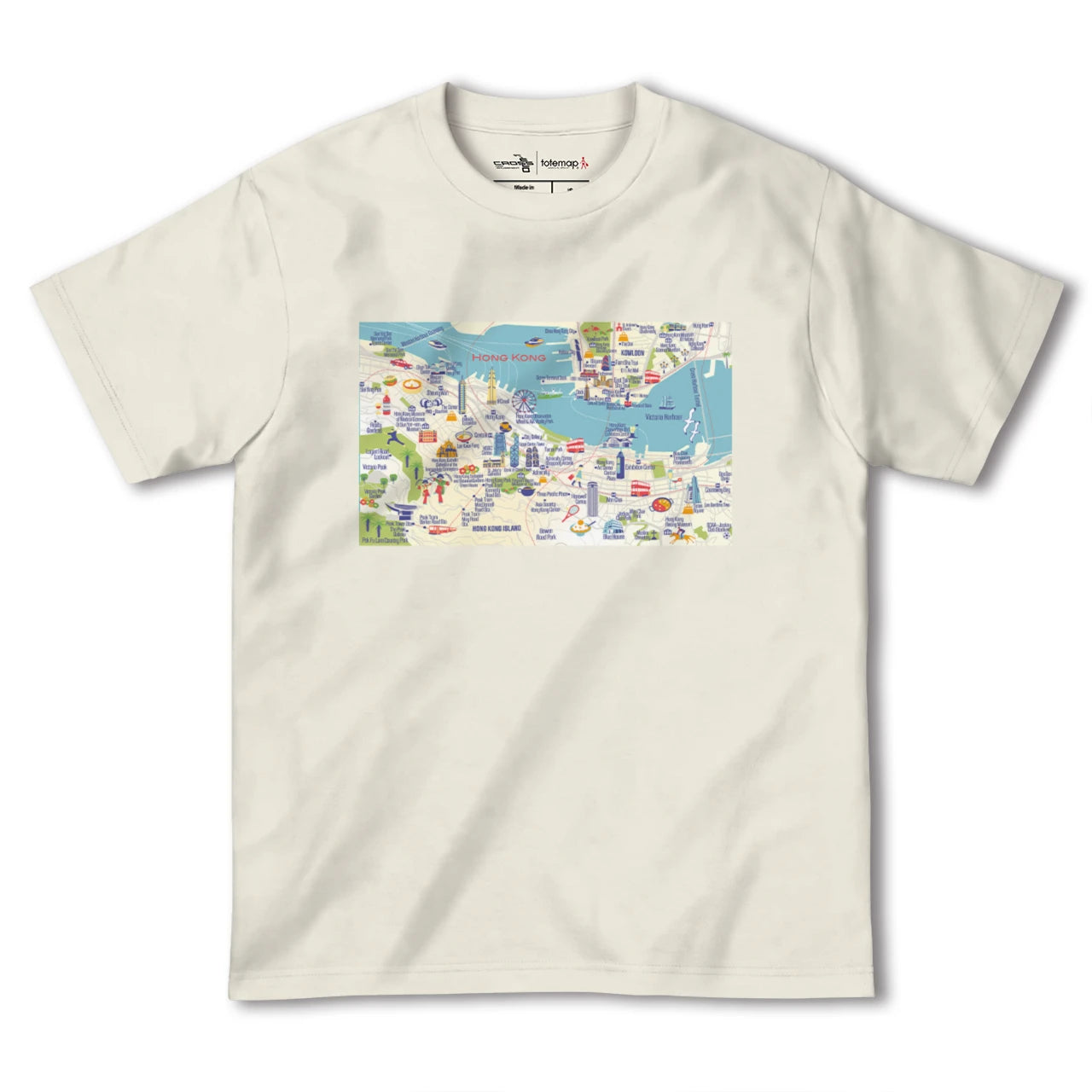 【香港(中華人民共和国)】イラストマップTシャツ