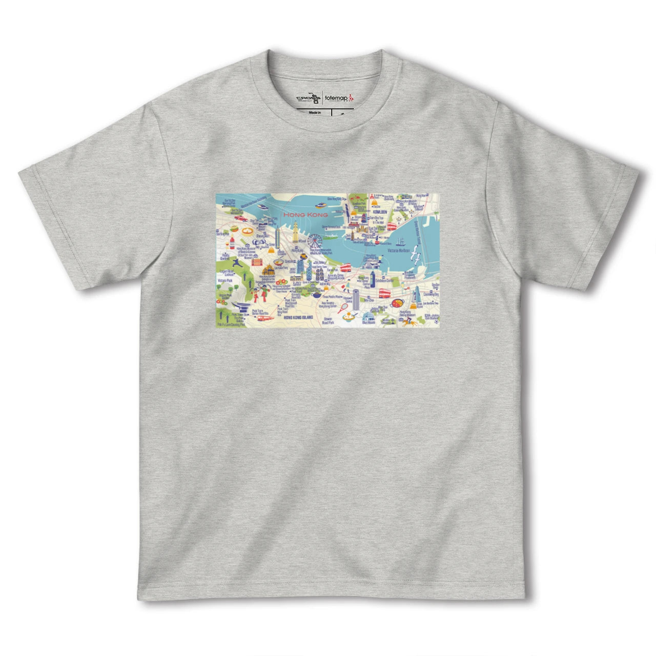 【香港(中華人民共和国)】イラストマップTシャツ