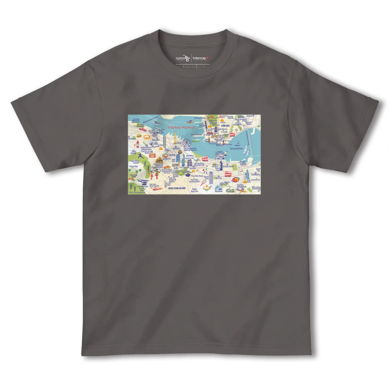 【香港(中華人民共和国)】イラストマップTシャツ