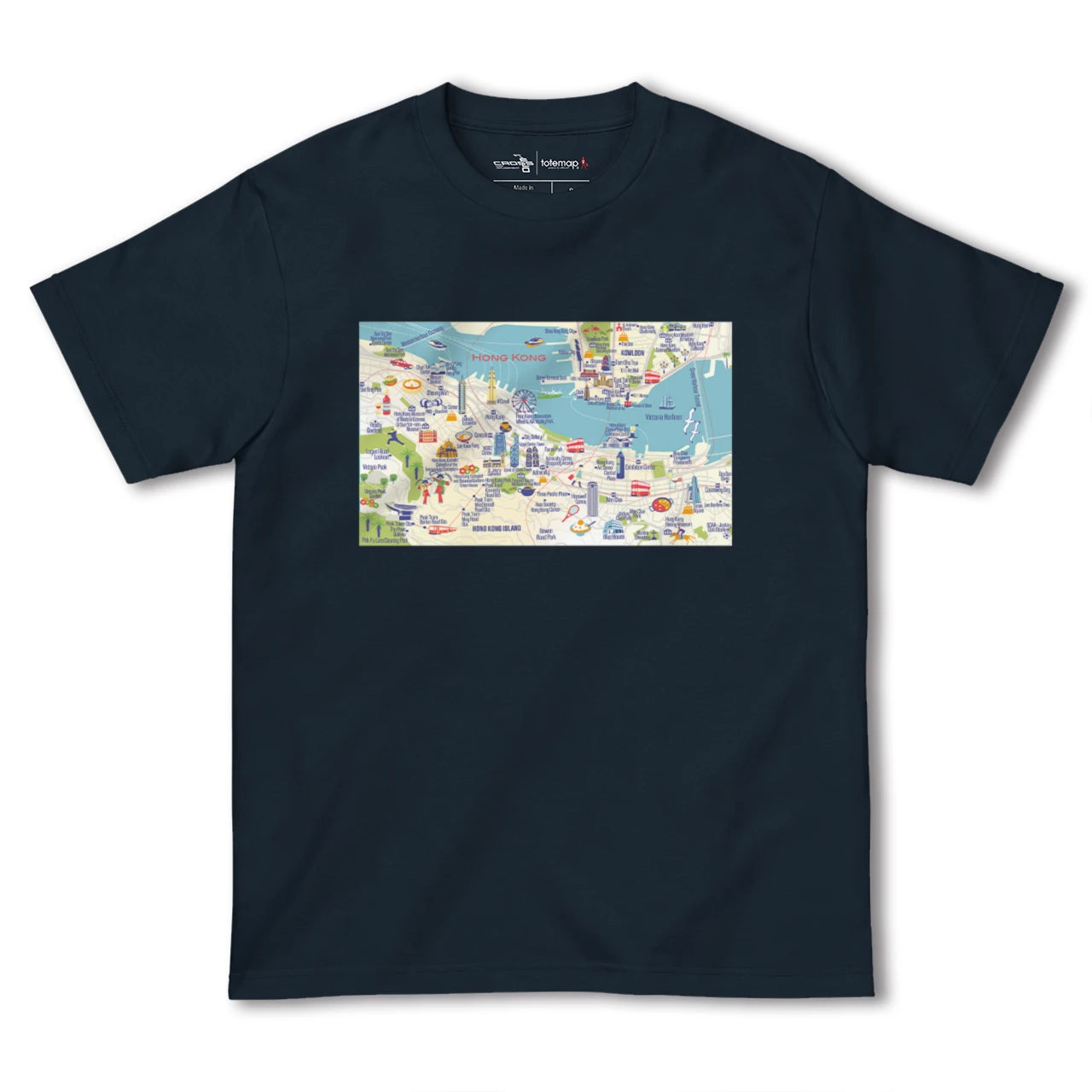 【香港(中華人民共和国)】イラストマップTシャツ