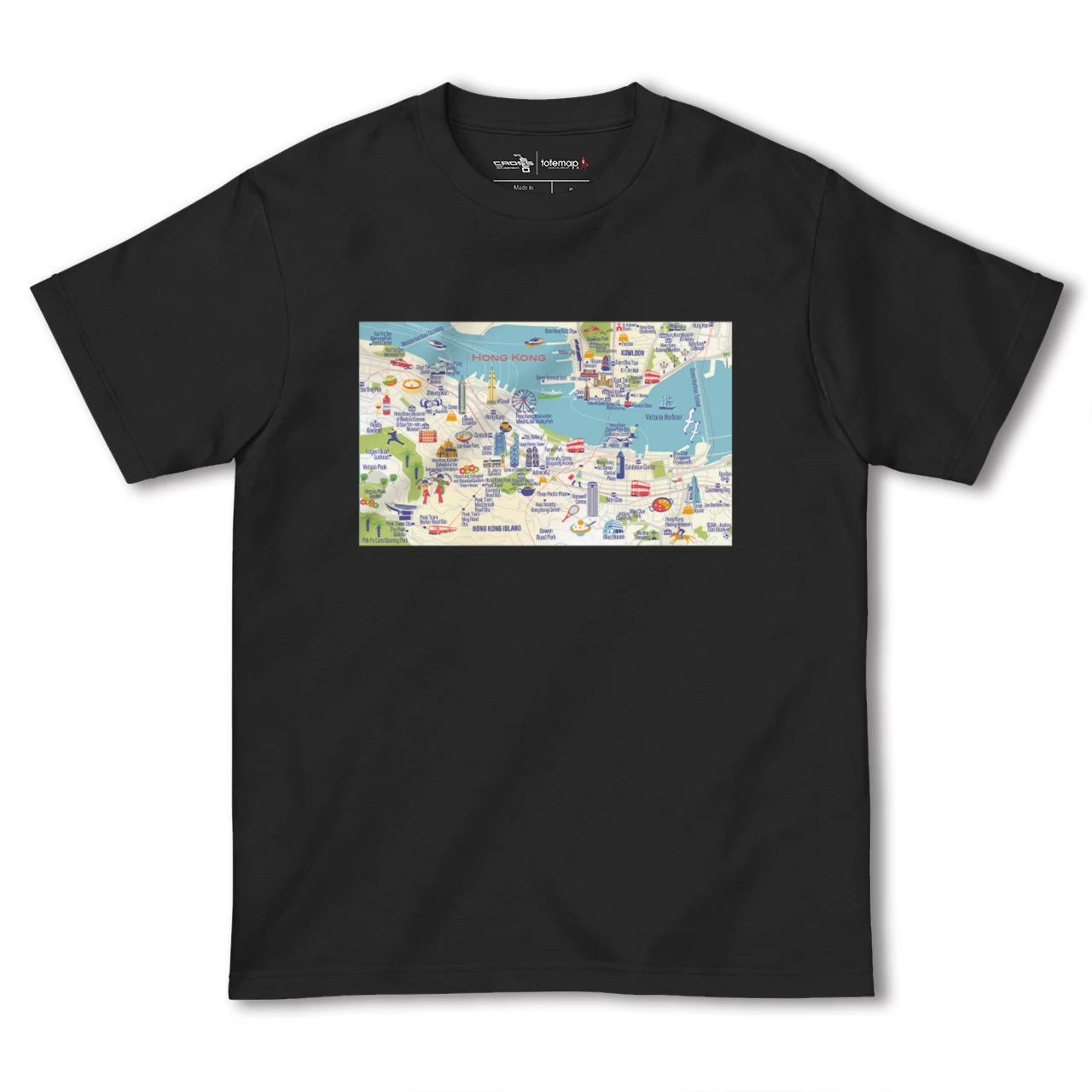 【香港(中華人民共和国)】イラストマップTシャツ