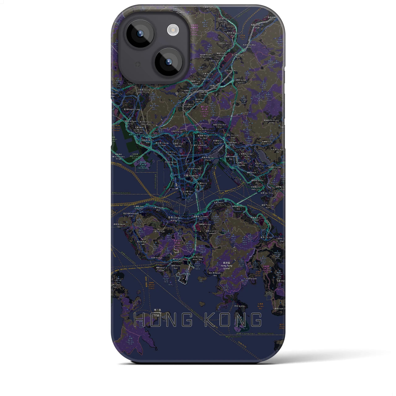 【香港(中華人民共和国)】地図柄iPhoneケース(バックカバータイプ)