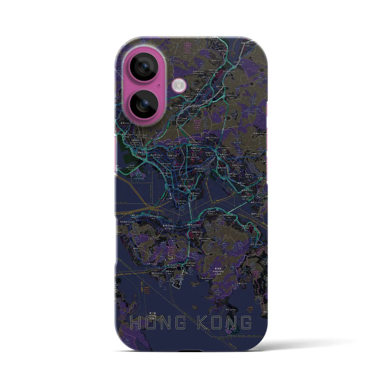 【香港(中華人民共和国)】地図柄iPhoneケース(バックカバータイプ)