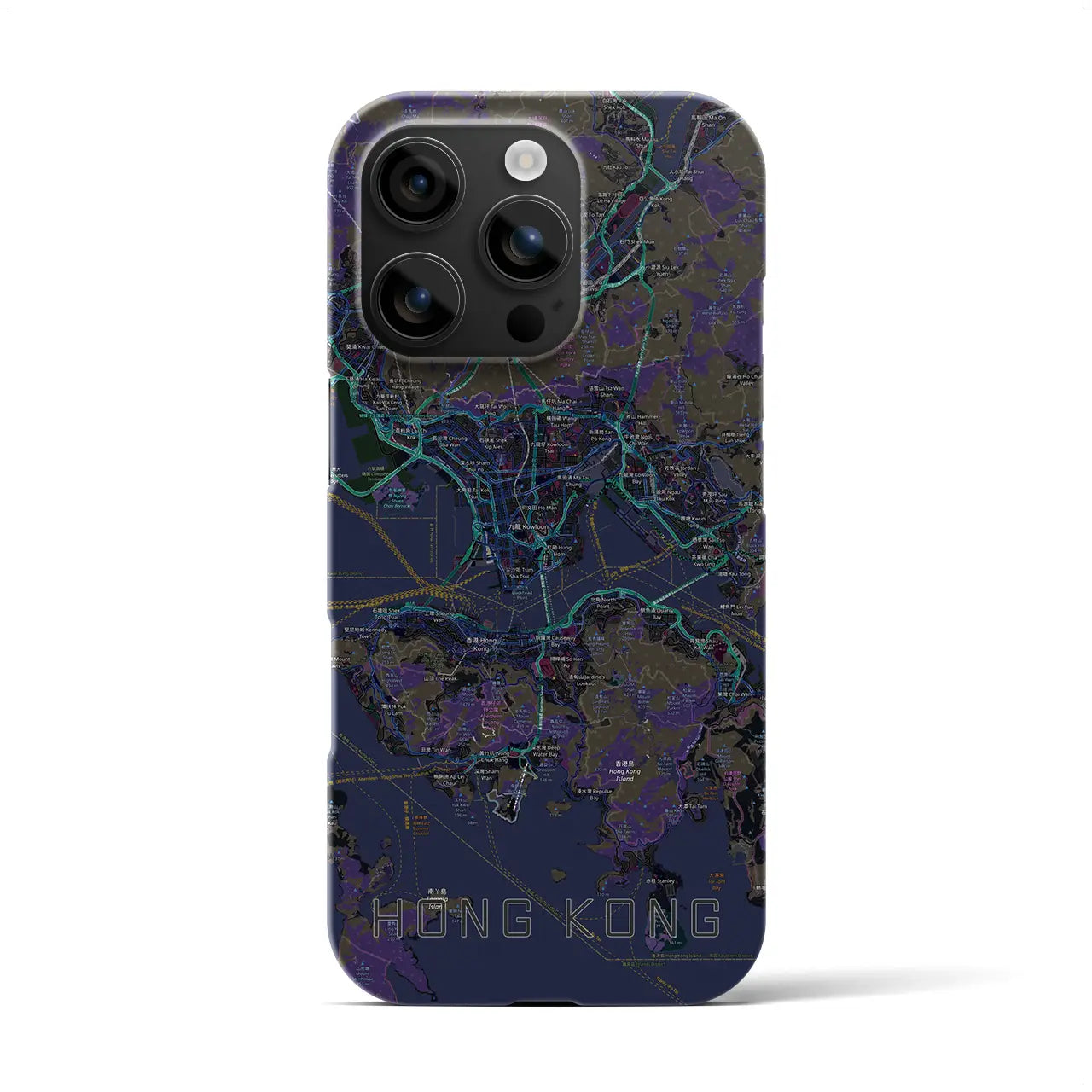 【香港(中華人民共和国)】地図柄iPhoneケース(バックカバータイプ)