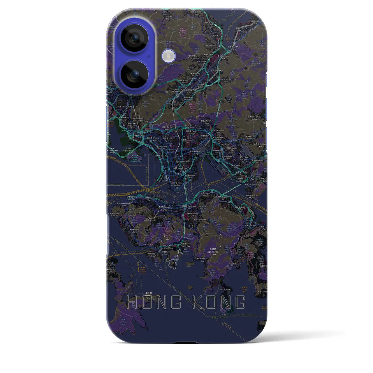 【香港(中華人民共和国)】地図柄iPhoneケース(バックカバータイプ)