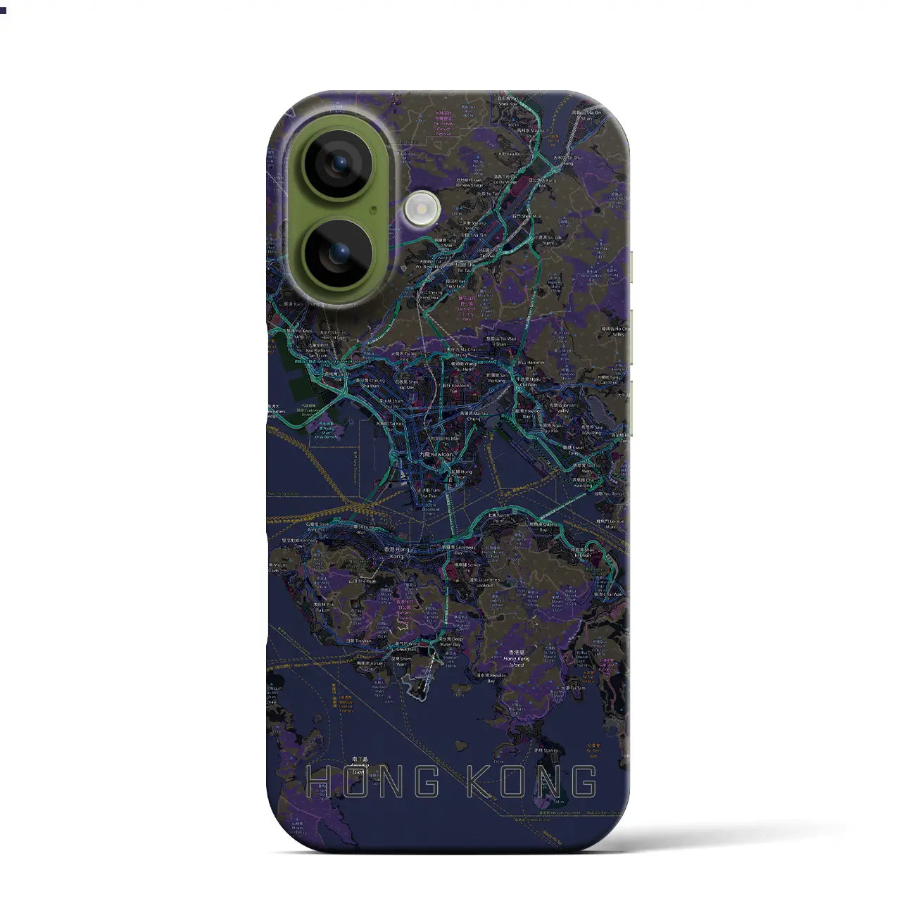 【香港(中華人民共和国)】地図柄iPhoneケース(バックカバータイプ)