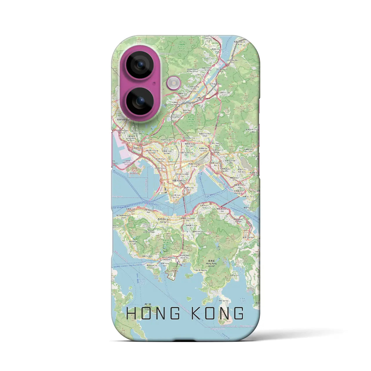 【香港(中華人民共和国)】地図柄iPhoneケース(バックカバータイプ)