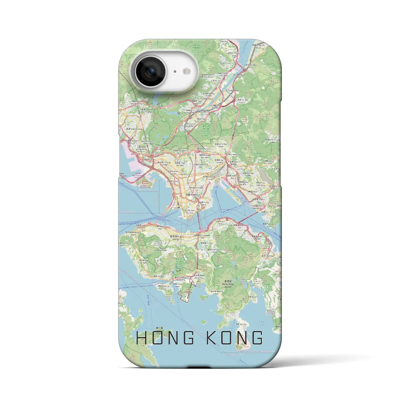 【香港(中華人民共和国)】地図柄iPhoneケース(バックカバータイプ)