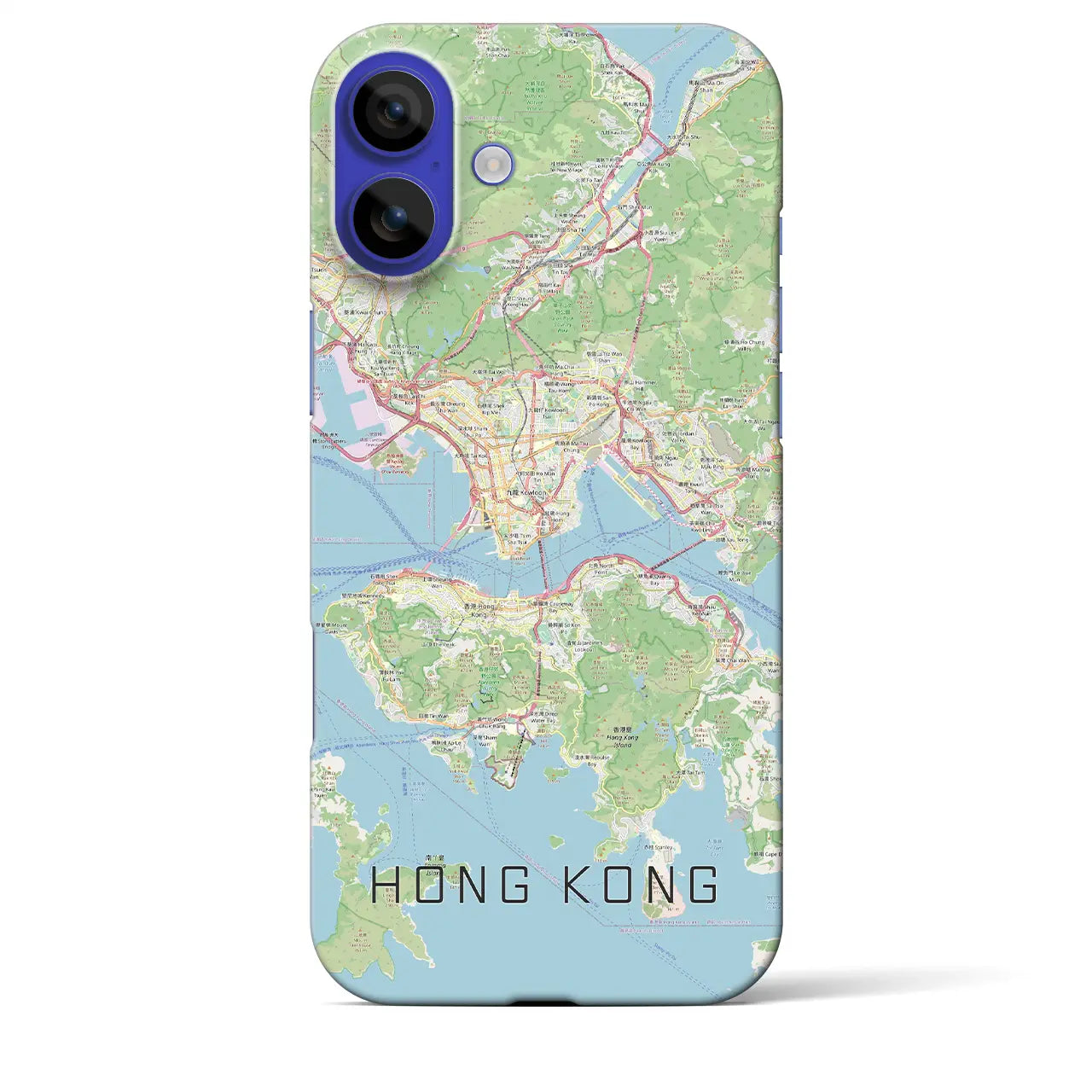 【香港(中華人民共和国)】地図柄iPhoneケース(バックカバータイプ)