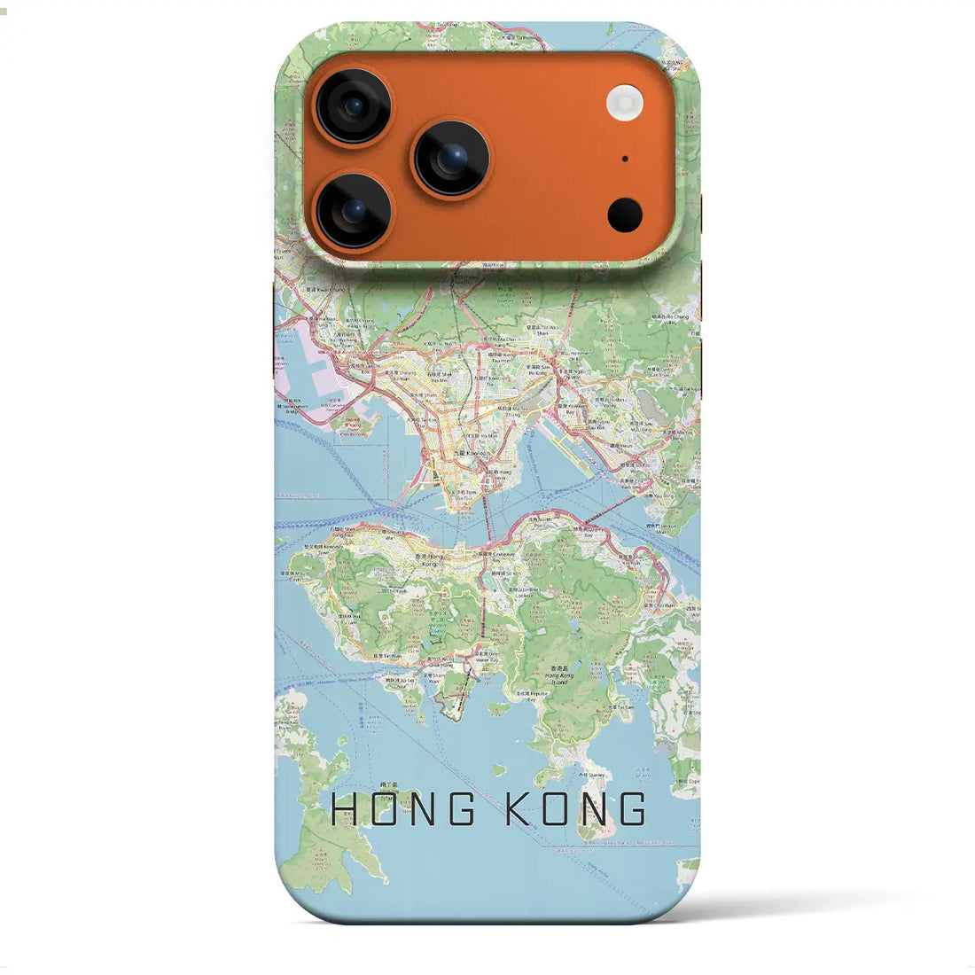 【香港(中華人民共和国)】地図柄iPhoneケース(バックカバータイプ)ナチュラル・iPhone 17 Pro Max 用