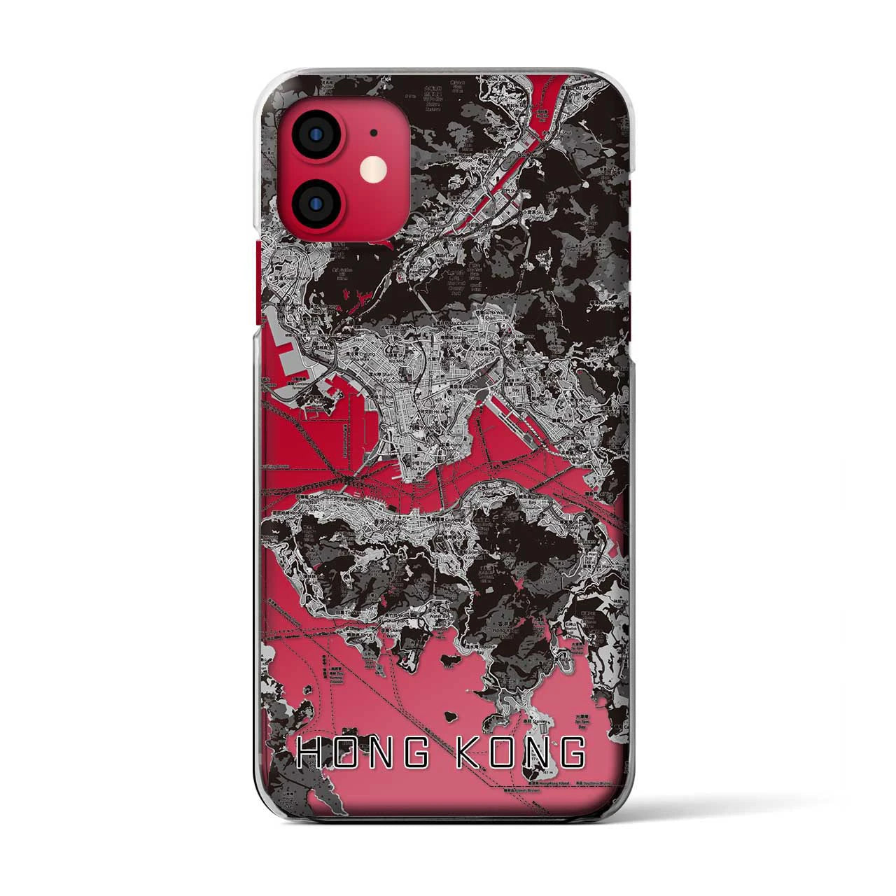 【香港(中華人民共和国)】地図柄iPhoneケース(クリアタイプ)