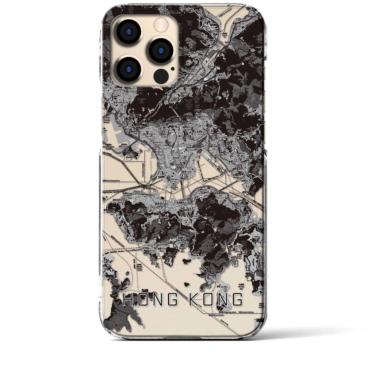 【香港(中華人民共和国)】地図柄iPhoneケース(クリアタイプ)