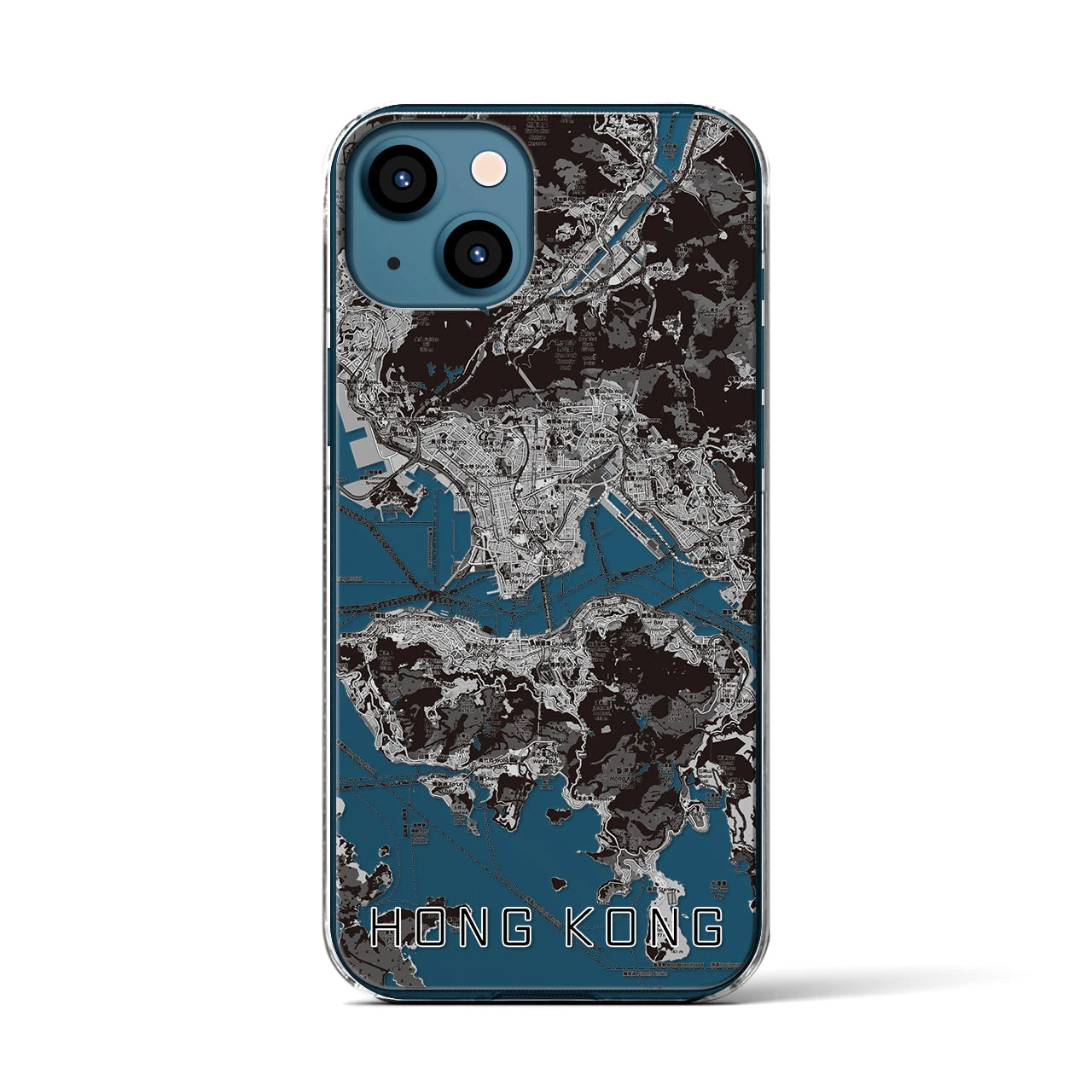 【香港(中華人民共和国)】地図柄iPhoneケース(クリアタイプ)