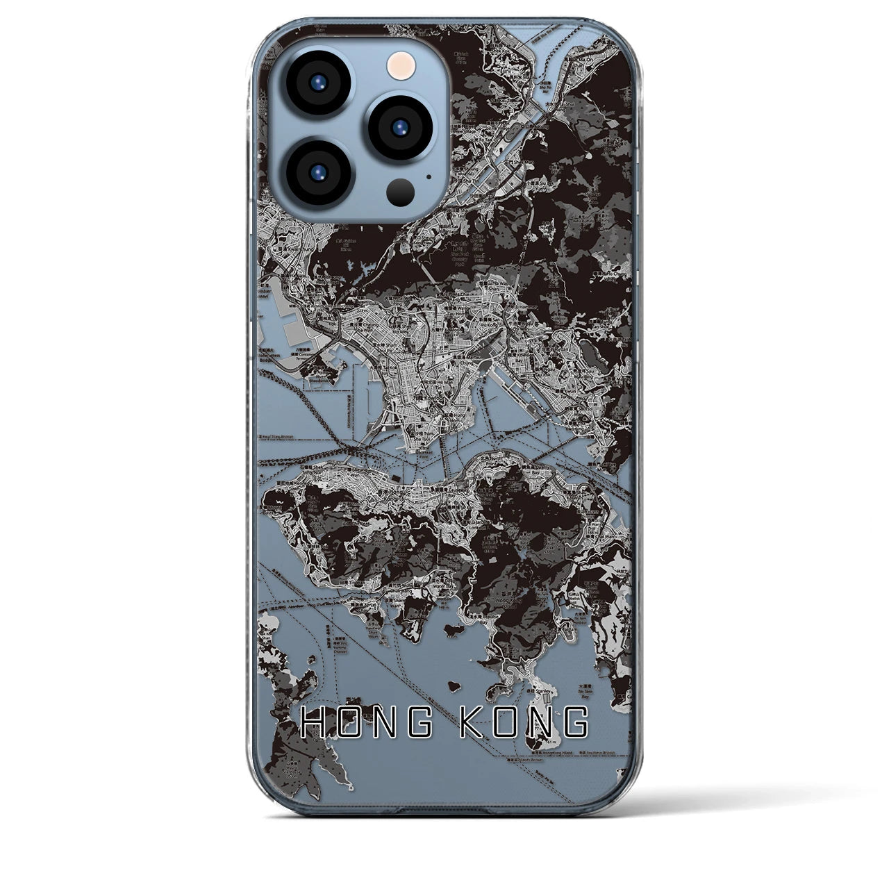 【香港(中華人民共和国)】地図柄iPhoneケース(クリアタイプ)