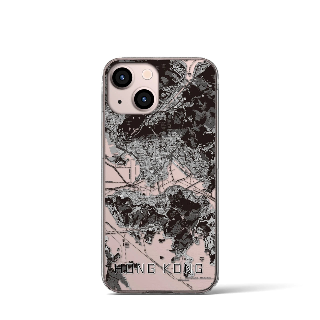 【香港(中華人民共和国)】地図柄iPhoneケース(クリアタイプ)