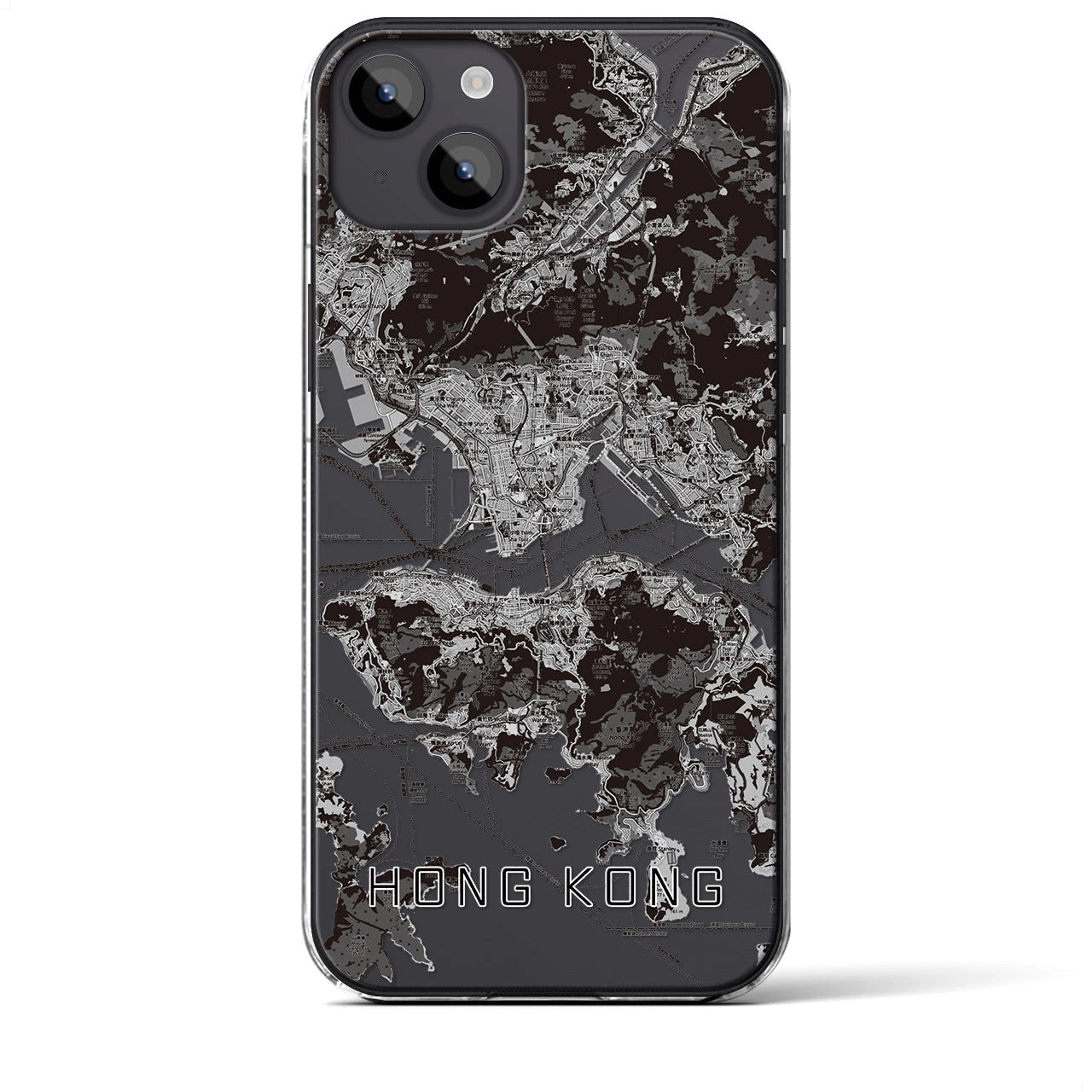 【香港(中華人民共和国)】地図柄iPhoneケース(クリアタイプ)