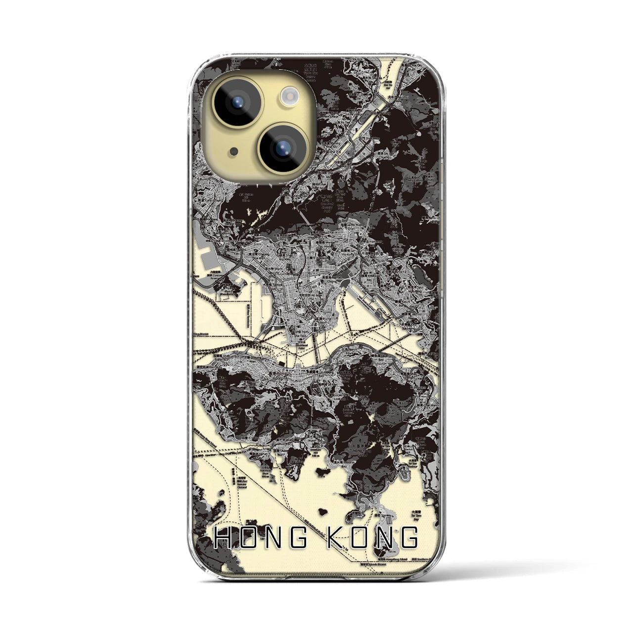 【香港(中華人民共和国)】地図柄iPhoneケース(クリアタイプ)