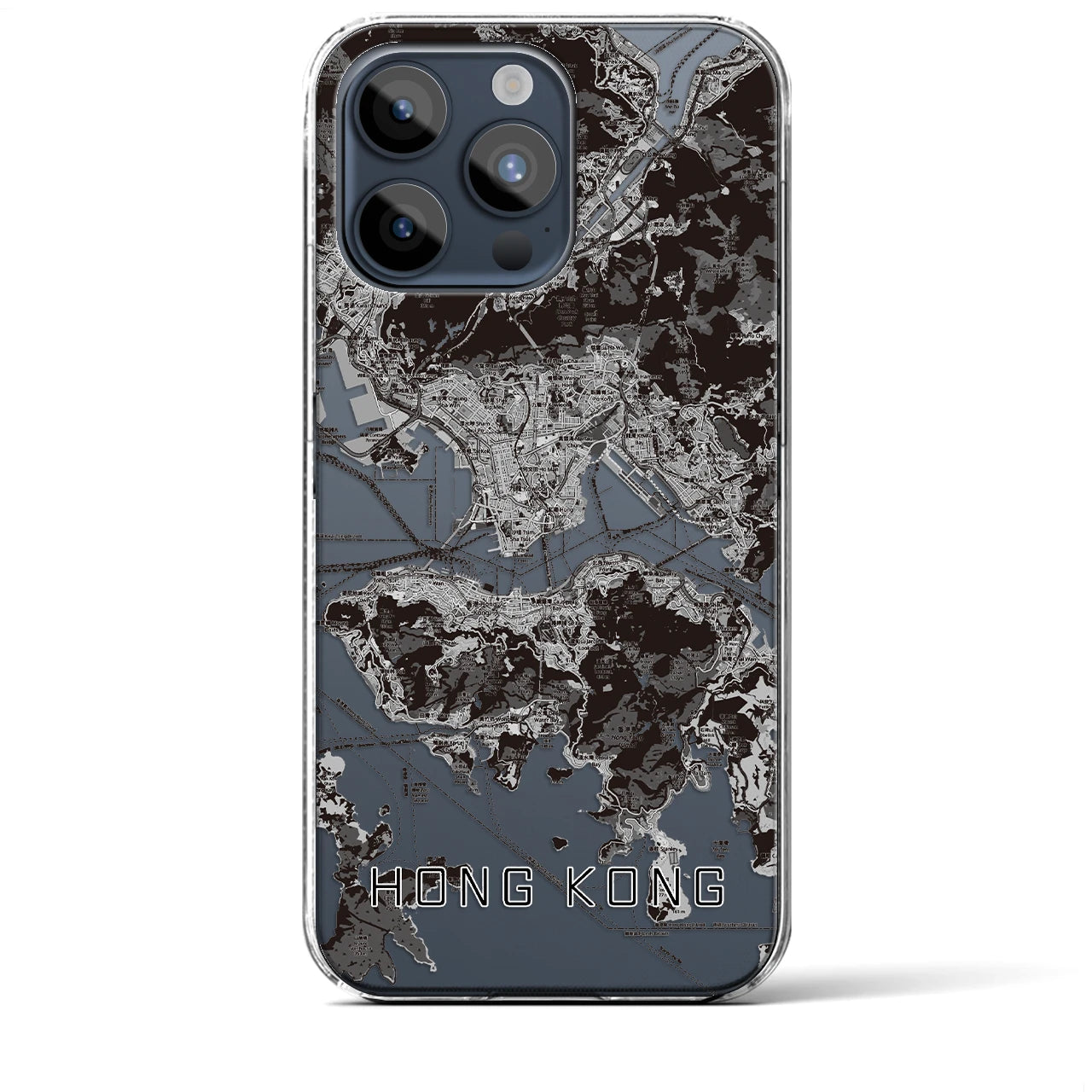 【香港(中華人民共和国)】地図柄iPhoneケース(クリアタイプ)