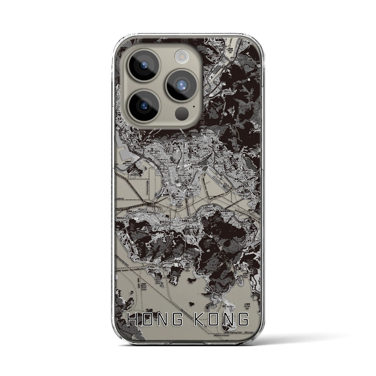 【香港(中華人民共和国)】地図柄iPhoneケース(クリアタイプ)