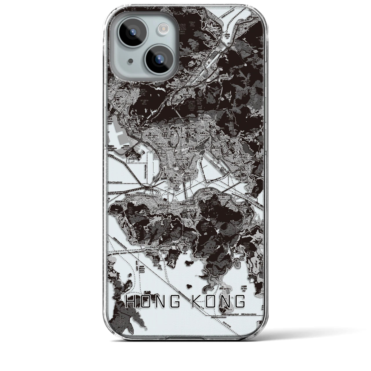 【香港(中華人民共和国)】地図柄iPhoneケース(クリアタイプ)