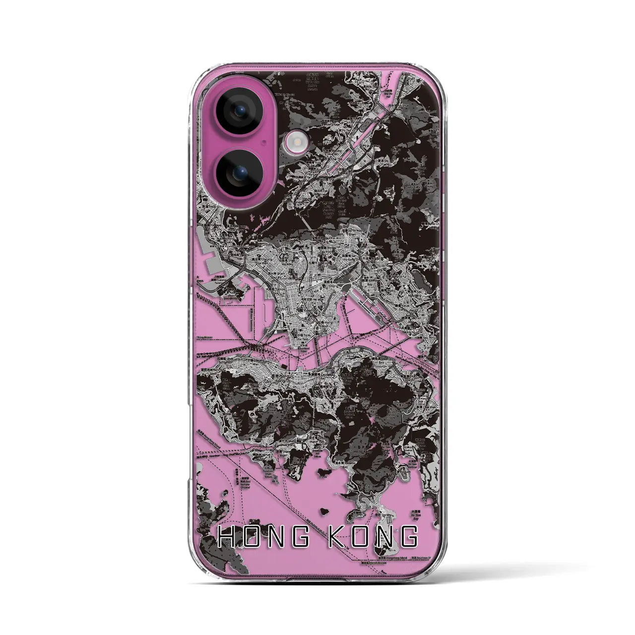 【香港(中華人民共和国)】地図柄iPhoneケース(クリアタイプ)