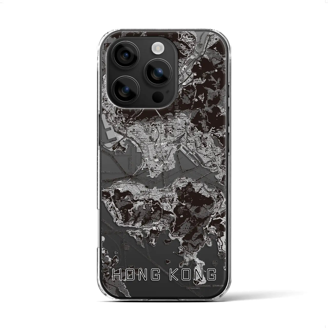 【香港(中華人民共和国)】地図柄iPhoneケース(クリアタイプ)