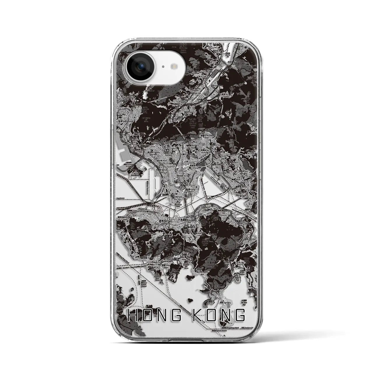 【香港(中華人民共和国)】地図柄iPhoneケース(クリアタイプ)