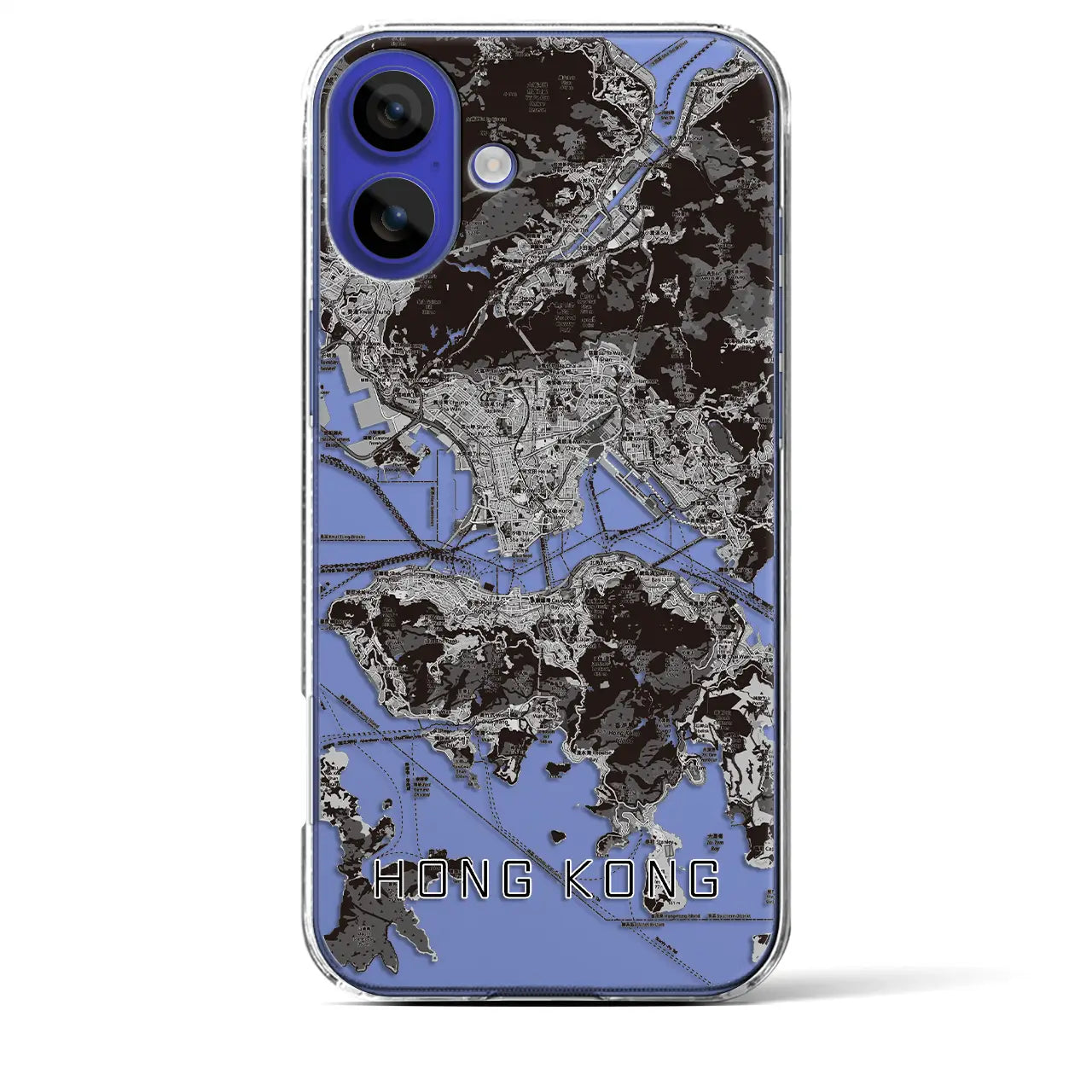 【香港(中華人民共和国)】地図柄iPhoneケース(クリアタイプ)