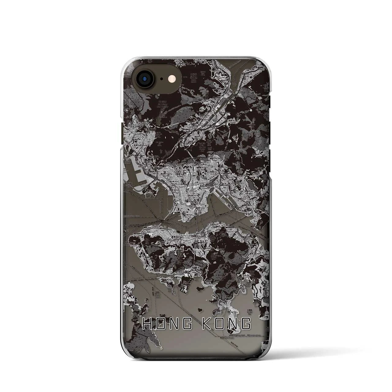 【香港(中華人民共和国)】地図柄iPhoneケース(クリアタイプ)