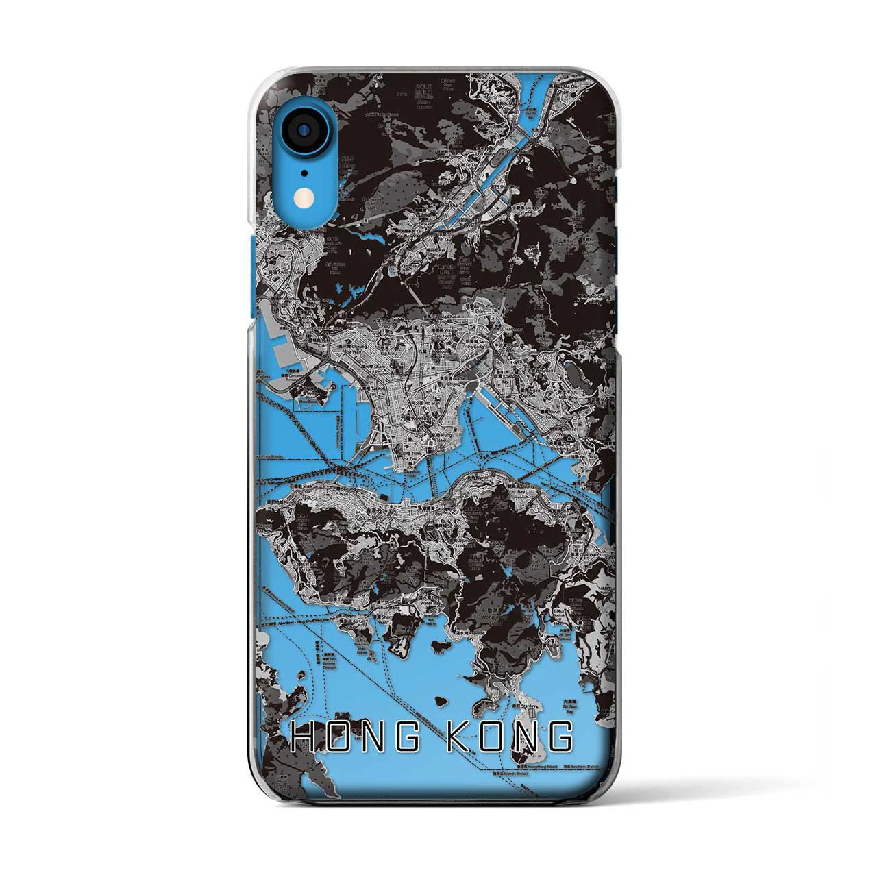 【香港(中華人民共和国)】地図柄iPhoneケース(クリアタイプ)