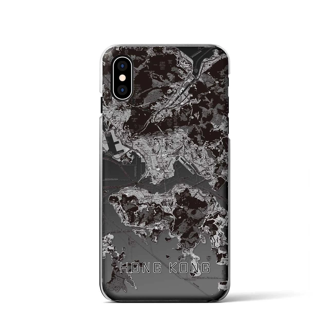 【香港(中華人民共和国)】地図柄iPhoneケース(クリアタイプ)