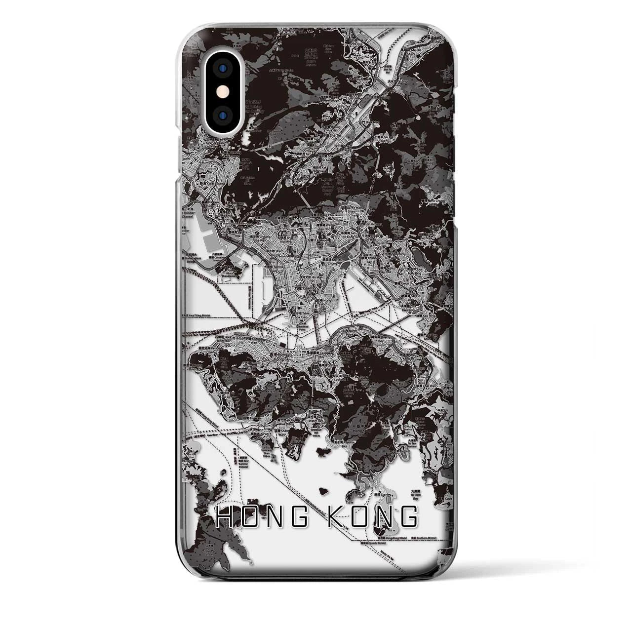 【香港(中華人民共和国)】地図柄iPhoneケース(クリアタイプ)