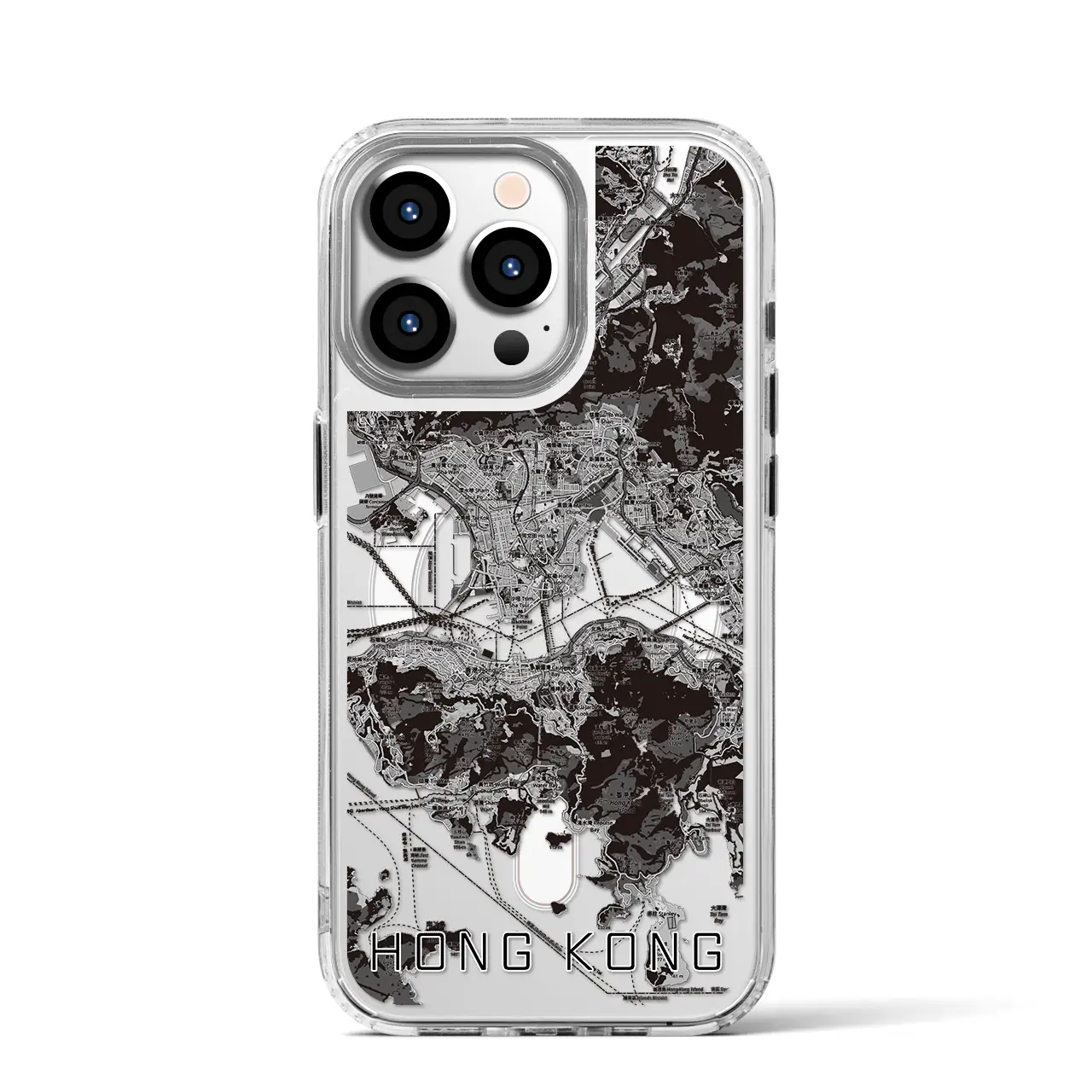 【香港(中華人民共和国)】地図柄iPhoneケース(MagSafeタイプ)
