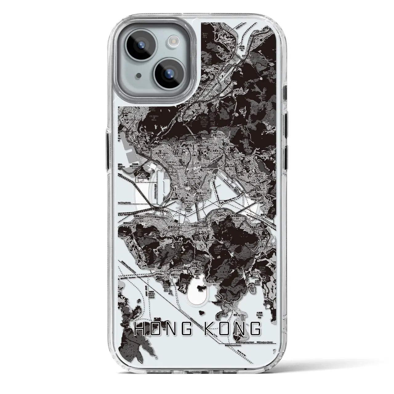 【香港(中華人民共和国)】地図柄iPhoneケース(MagSafeタイプ)