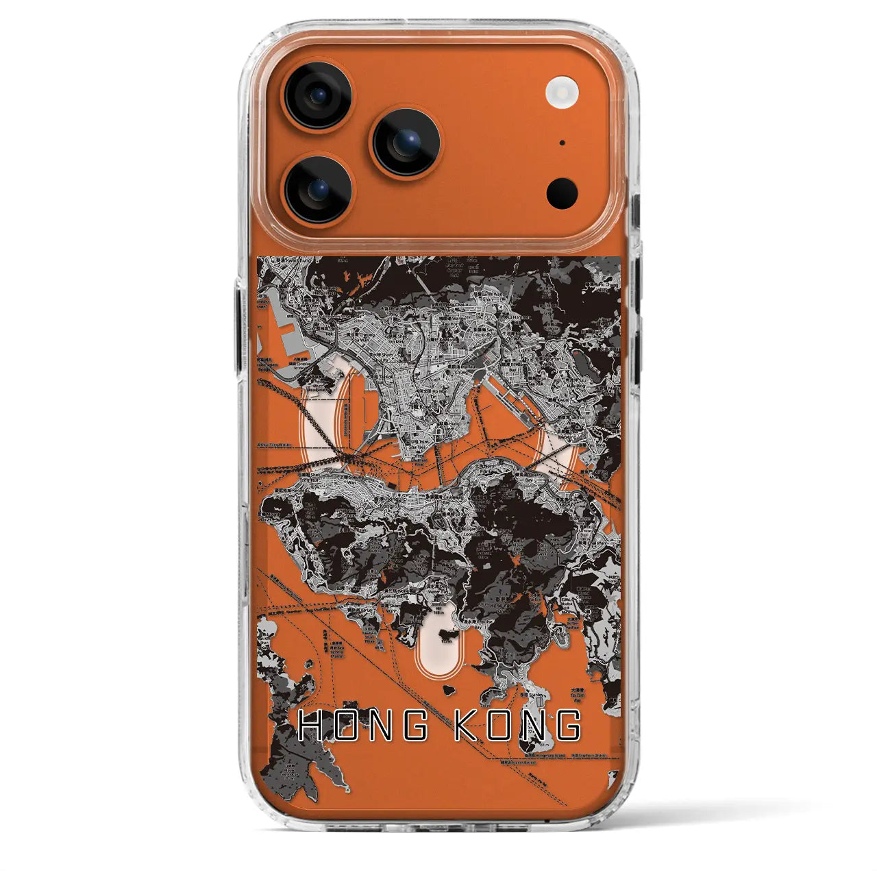 【香港(中華人民共和国)】地図柄iPhoneケース(MagSafeタイプ)