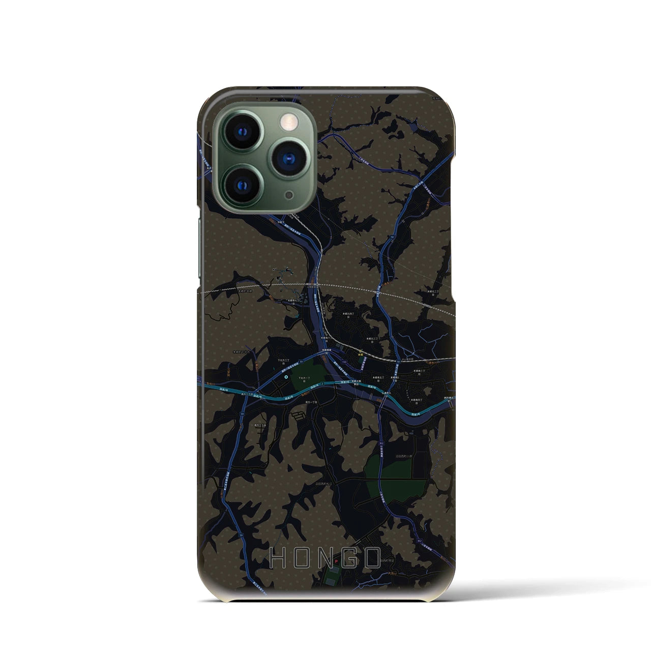 【本郷(広島県)】地図柄iPhoneケース(バックカバータイプ)