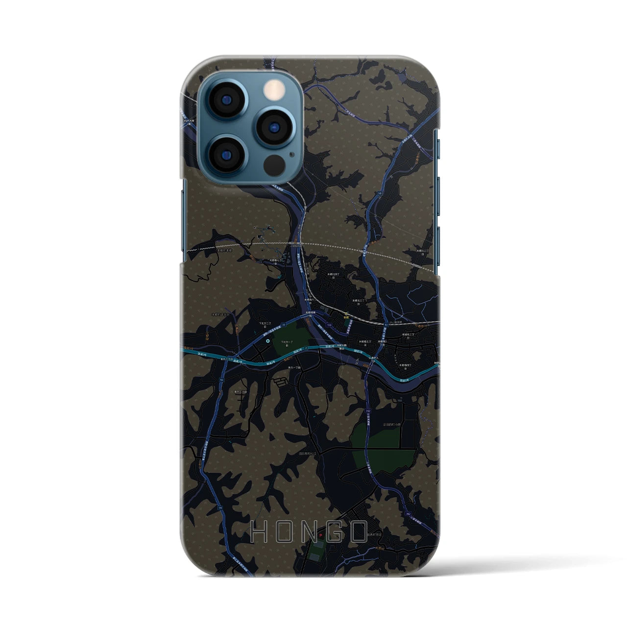 【本郷(広島県)】地図柄iPhoneケース(バックカバータイプ)