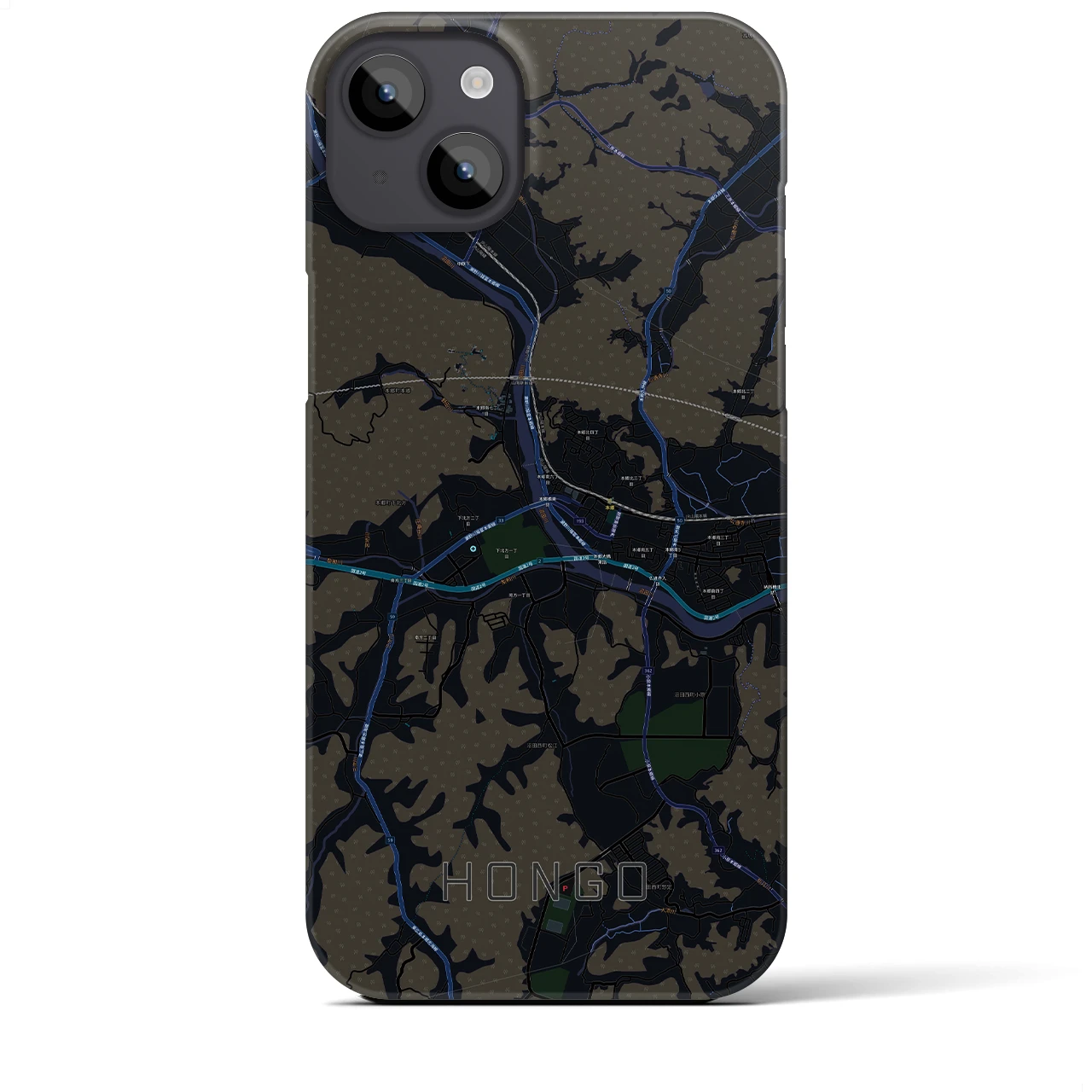 【本郷(広島県)】地図柄iPhoneケース(バックカバータイプ)