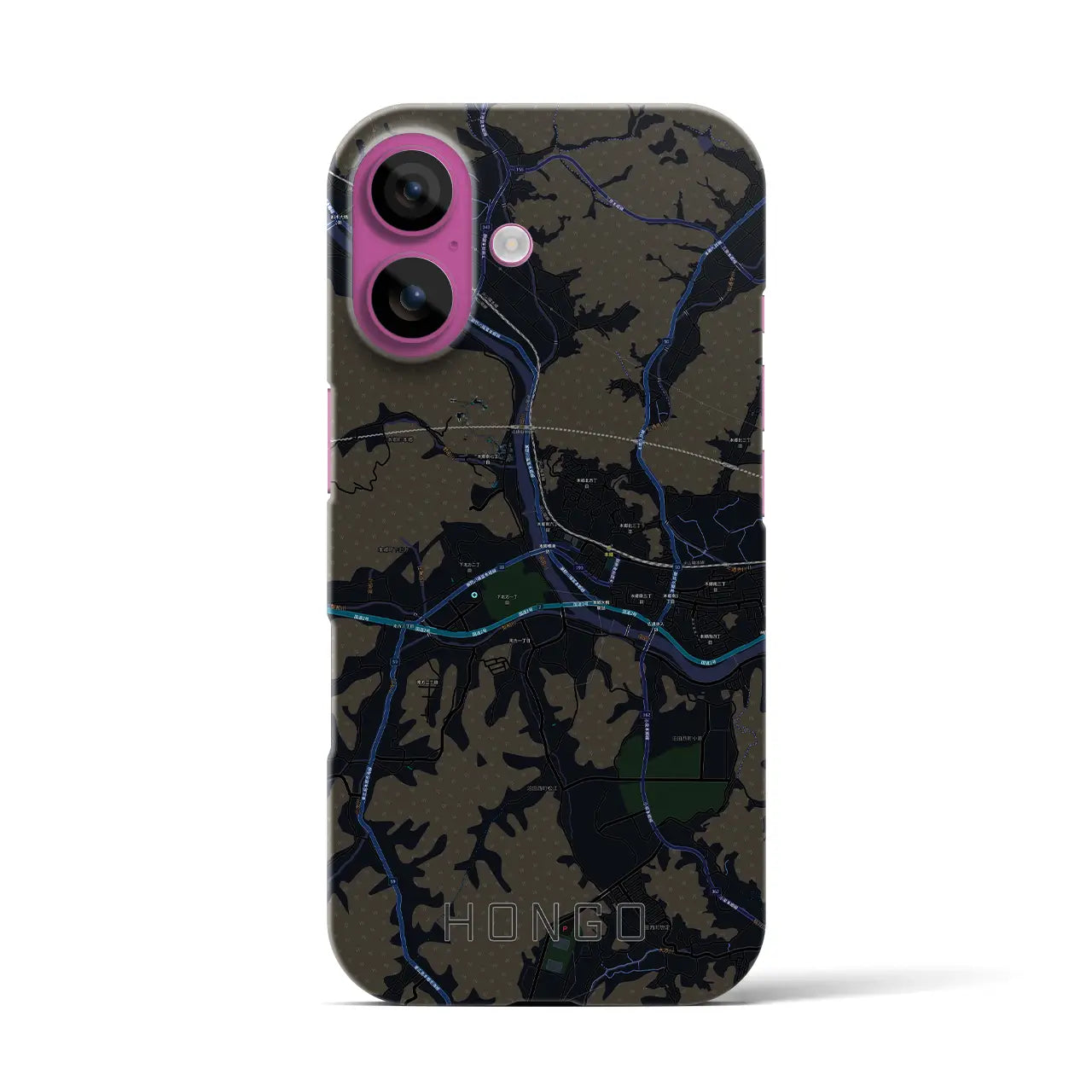 【本郷(広島県)】地図柄iPhoneケース(バックカバータイプ)