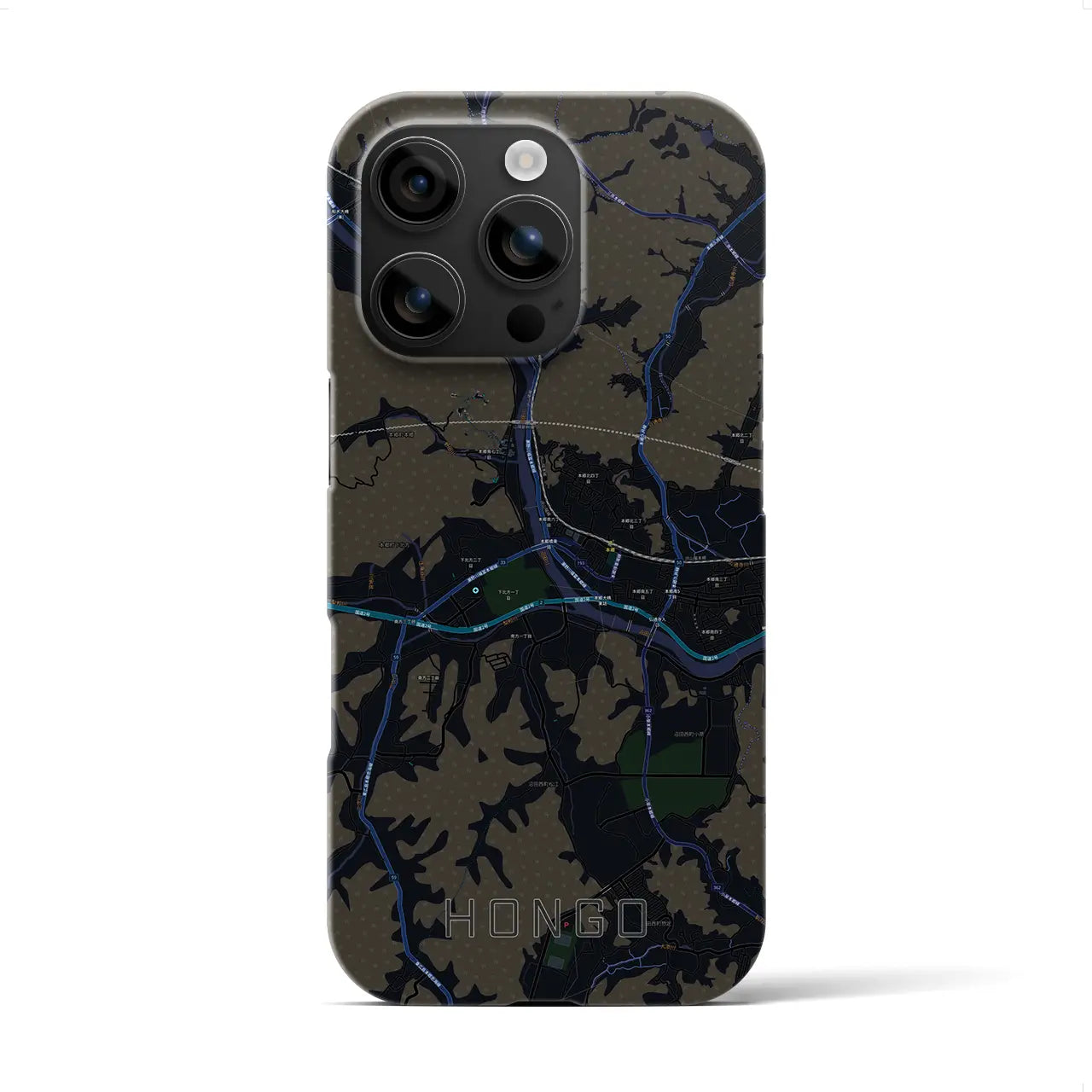 【本郷(広島県)】地図柄iPhoneケース(バックカバータイプ)