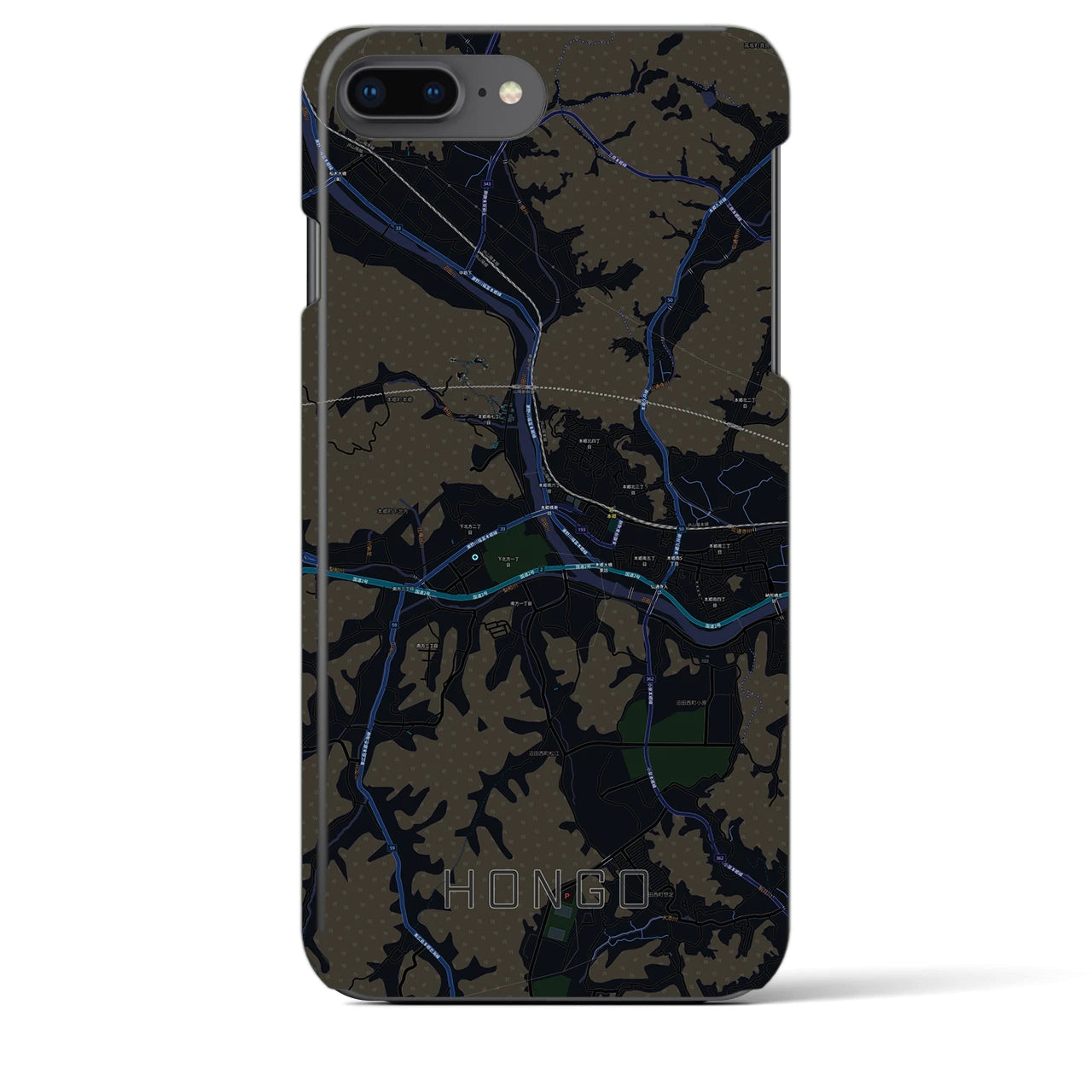 【本郷(広島県)】地図柄iPhoneケース(バックカバータイプ)