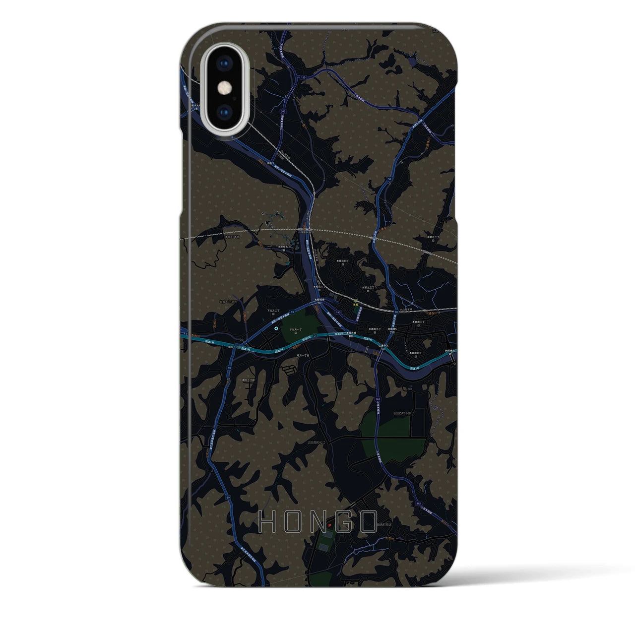 【本郷(広島県)】地図柄iPhoneケース(バックカバータイプ)