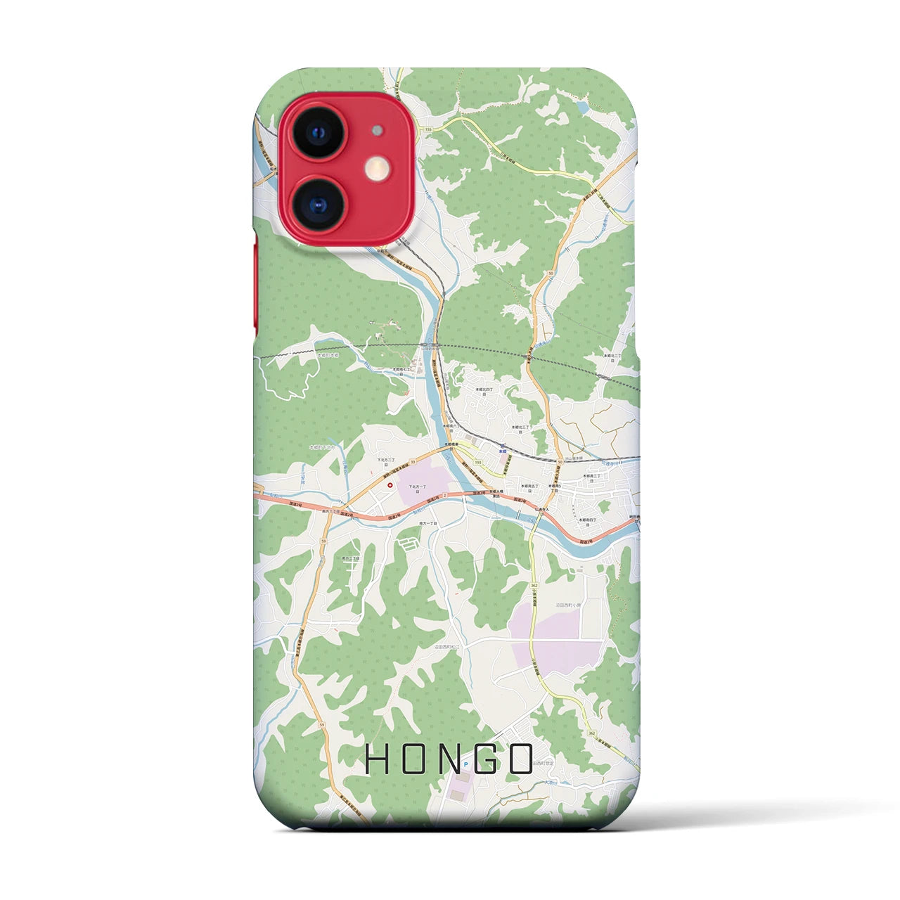 【本郷(広島県)】地図柄iPhoneケース(バックカバータイプ)