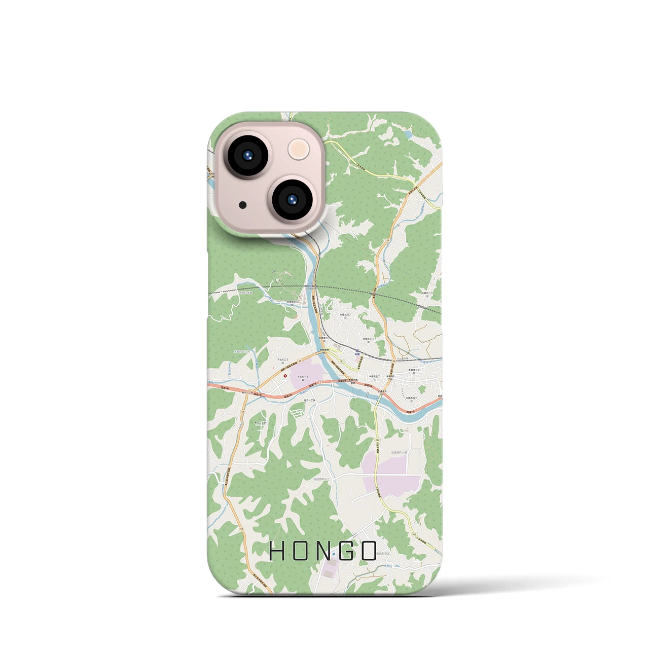 【本郷(広島県)】地図柄iPhoneケース(バックカバータイプ)