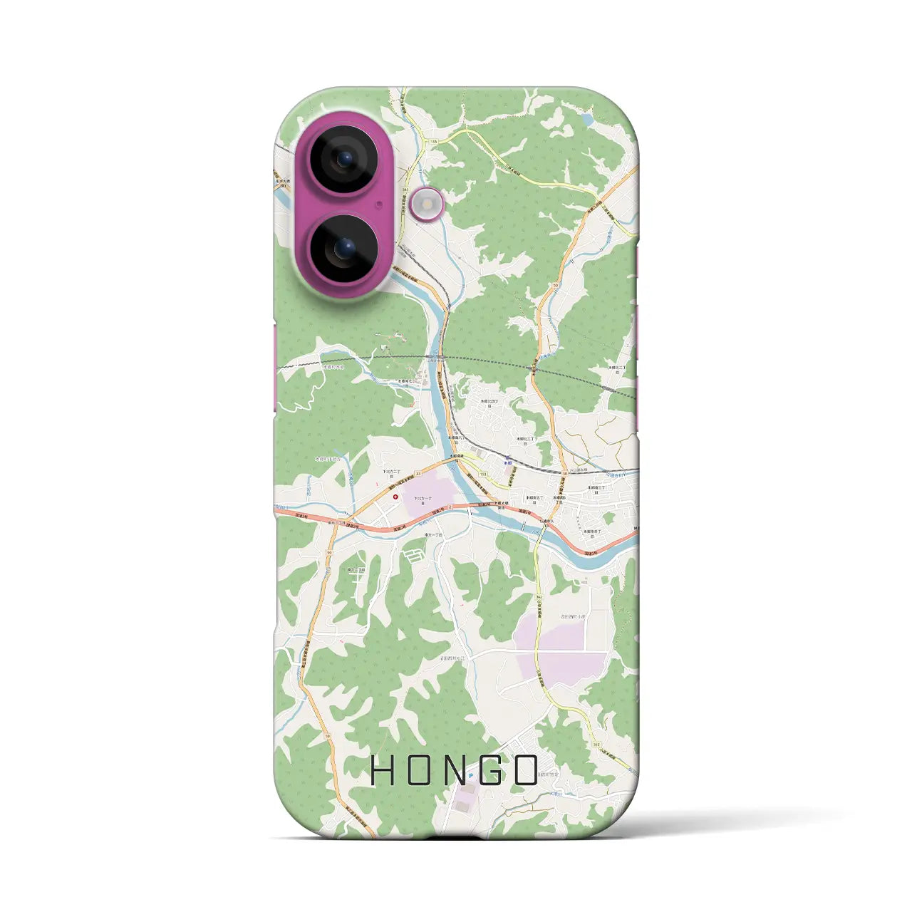 【本郷(広島県)】地図柄iPhoneケース(バックカバータイプ)