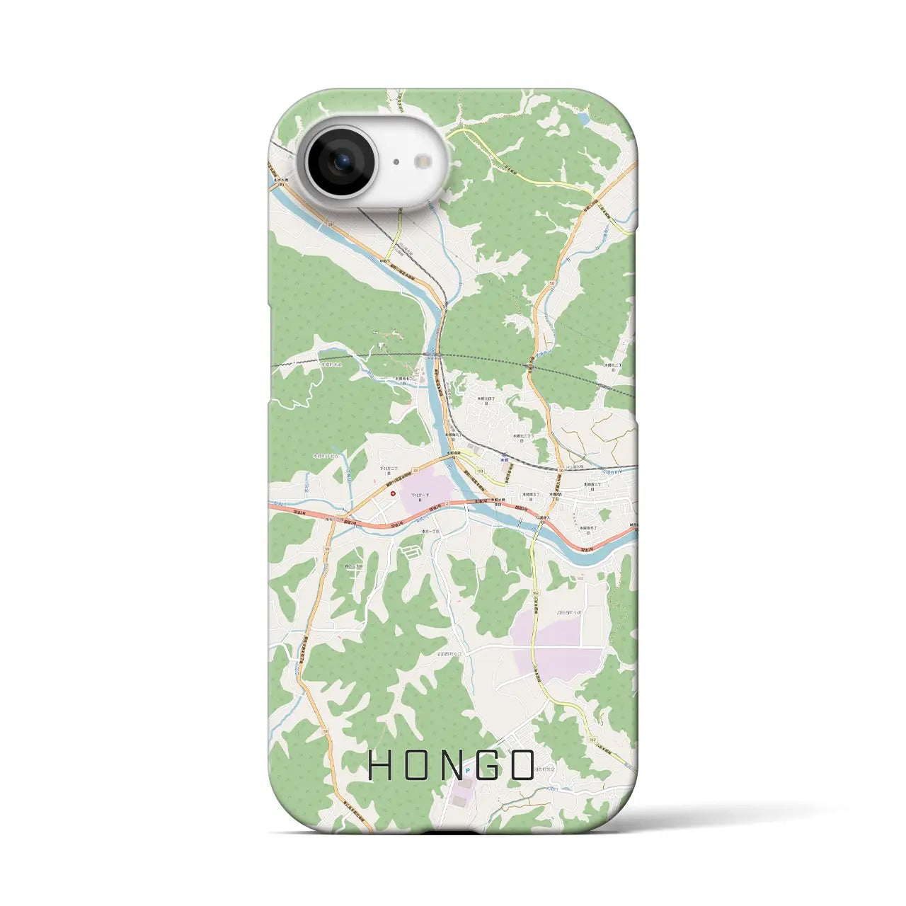 【本郷(広島県)】地図柄iPhoneケース(バックカバータイプ)